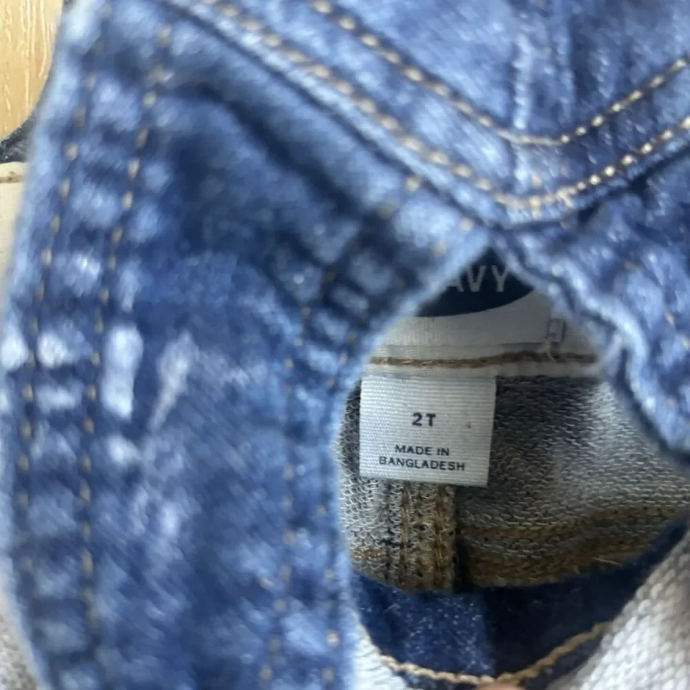 Old Navy Toddler Denim Overalls Jean 2T Baby Boy Girl Knit Soft Adjustable Strap